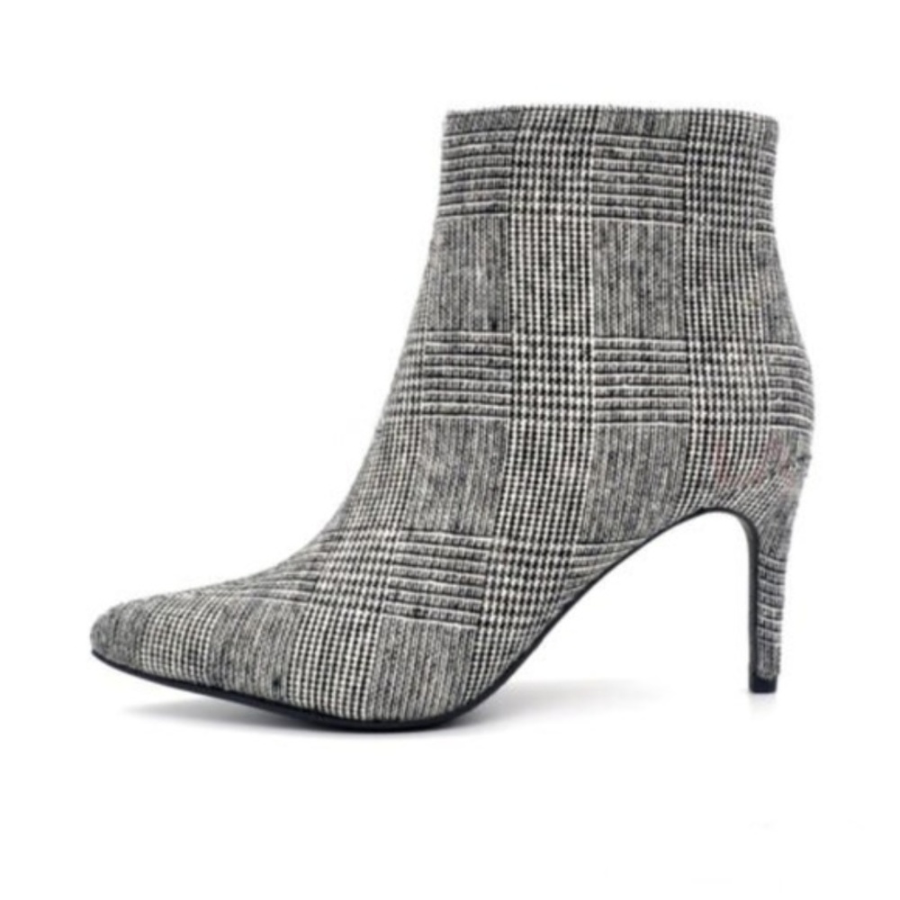 New! Black and White Ankle Booties - Picture 3 of 8
